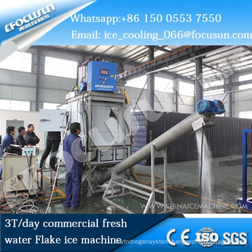 FOCUSUN Hot-sale high quality 3t/day marine seawater flake ice machine